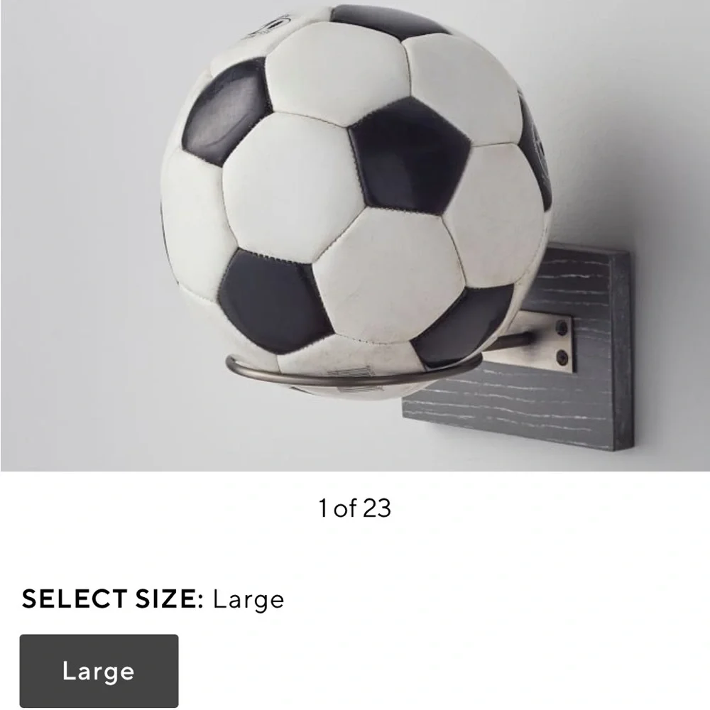 Restoration Hardware small metal sports ball wall display